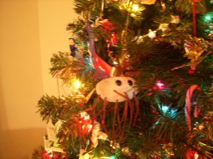 This E. coli is dressed up as a reindeer